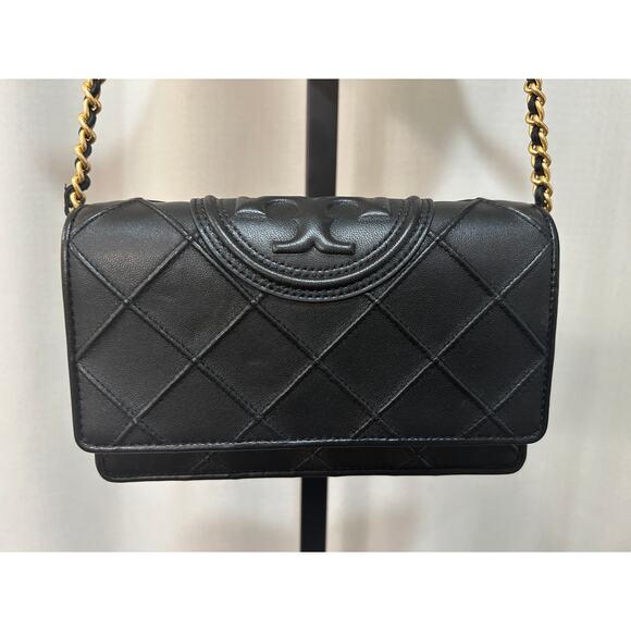 Tory Burch Fleming Soft Convertible Shoulder Bag NWOT Leather Adjustable Chain - Picture 4 of 14